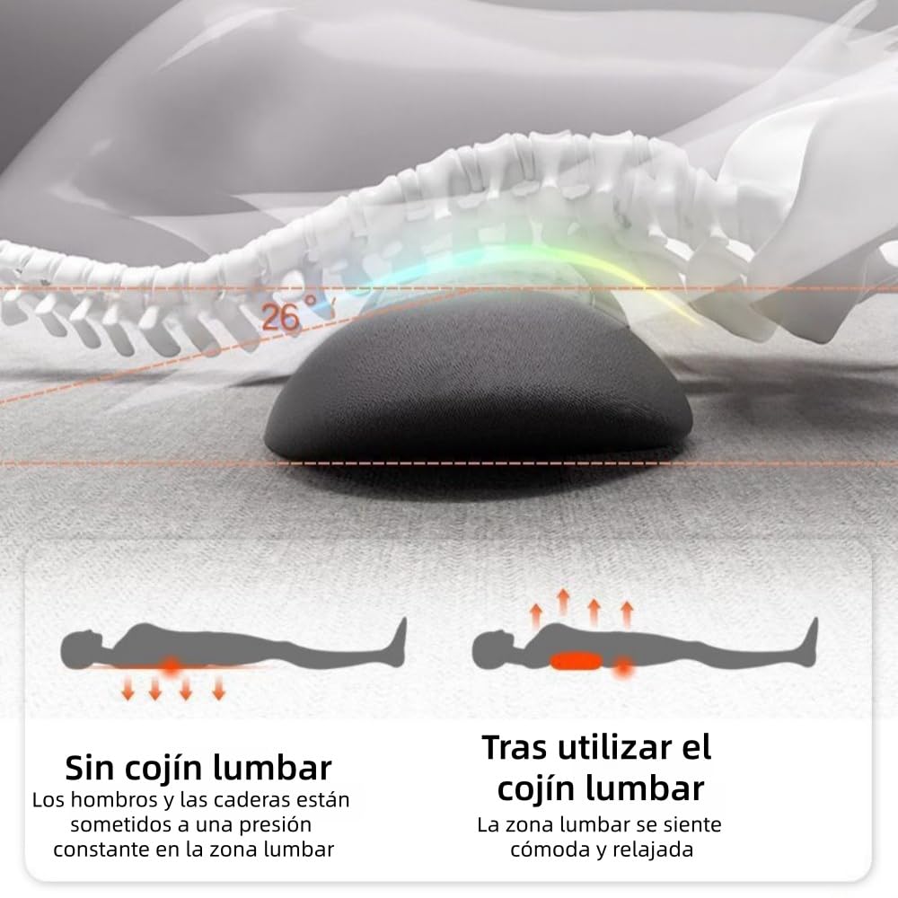 SomniX Pro — Masajeador Terapéutico Triple Fusión, Vibración y Estiramiento - Soporte Lumbar Ergonómico, Hogar y Viajes - Almohada