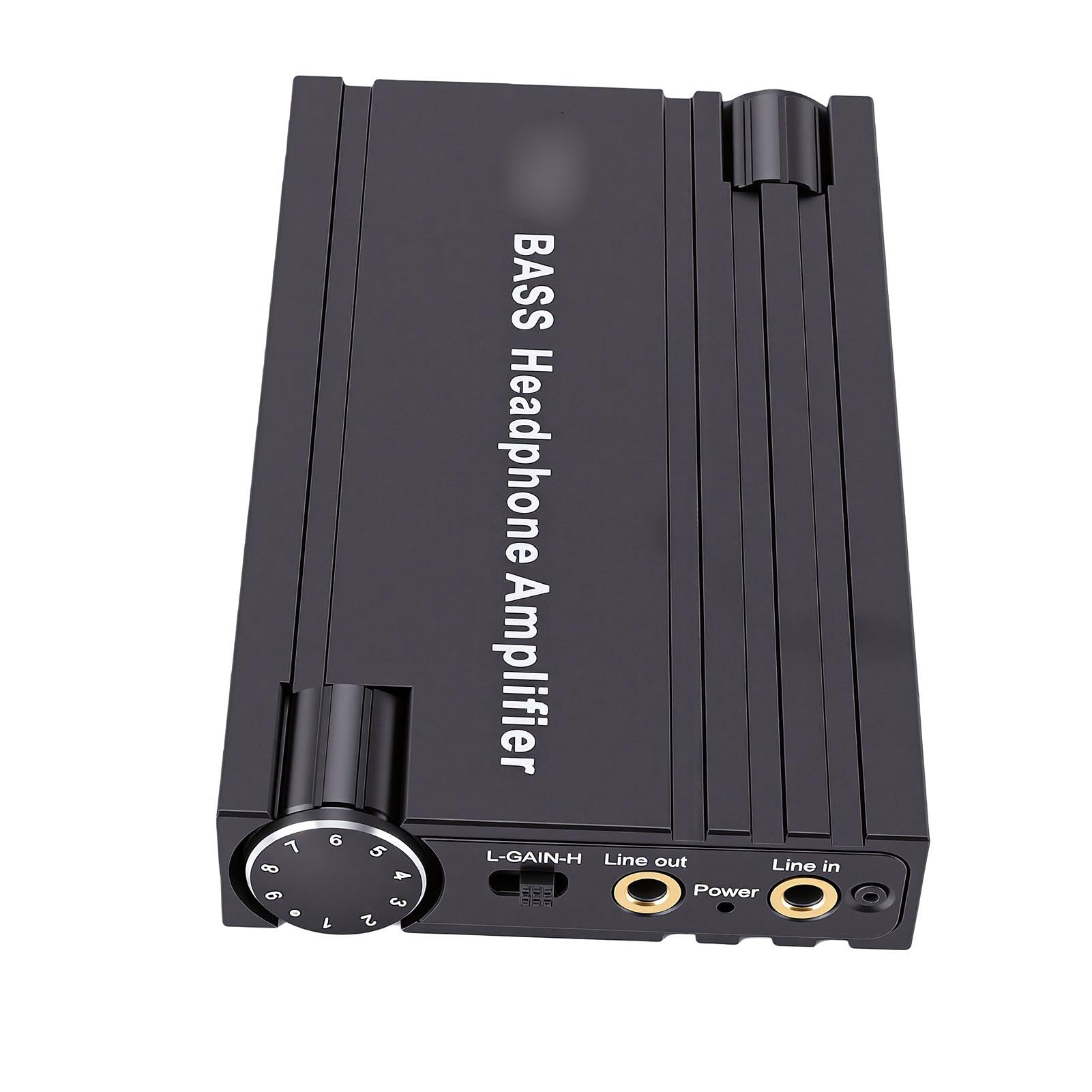 Fabater Amplificatore per Cuffie, Amplificatore HiFi Portatile in Alluminio da 16-300 Ohm, Jack da 3,5Mm USB Ricaricabile, Interruttori GAIN a Due Stadi, Controllo Potenziamento Bassi