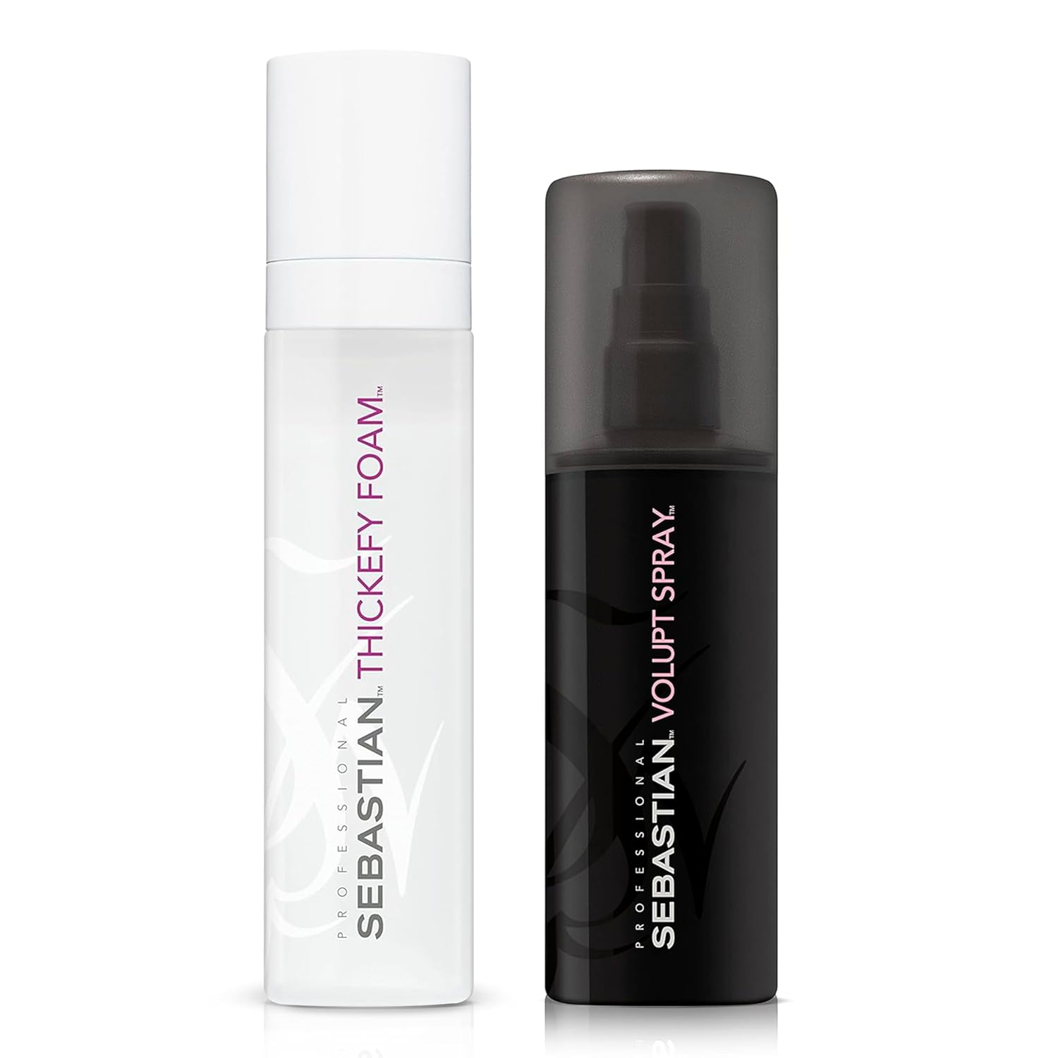 Sebastian Professional Thickefy Foam & Volupt Spray, Weightless Thickening Foam and Volumizing Spray