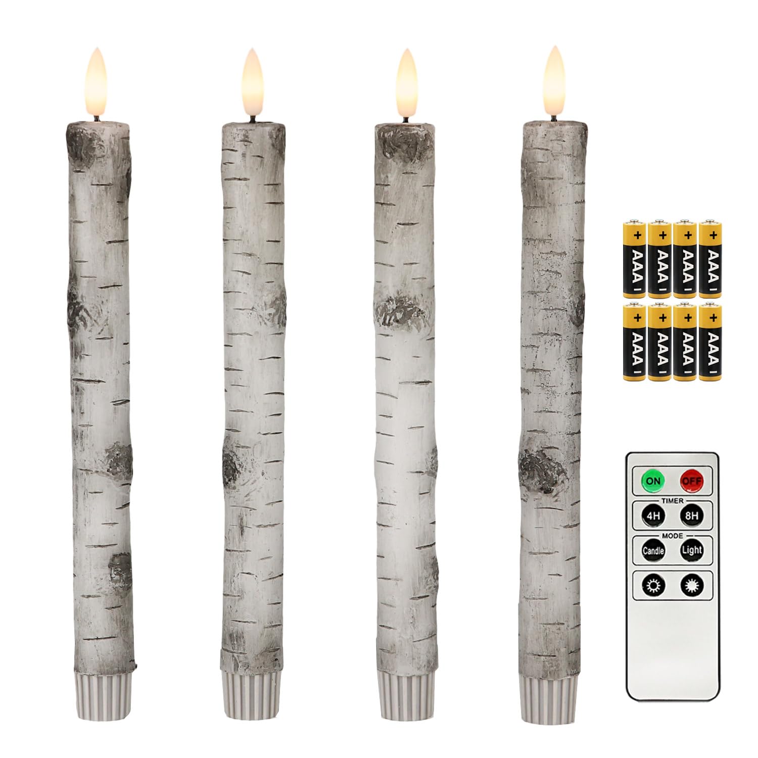 Candele LED Bianche Con Telecomando - Set Di 4 Candele Decorative Per Tavola E Eventi - Foto 14
