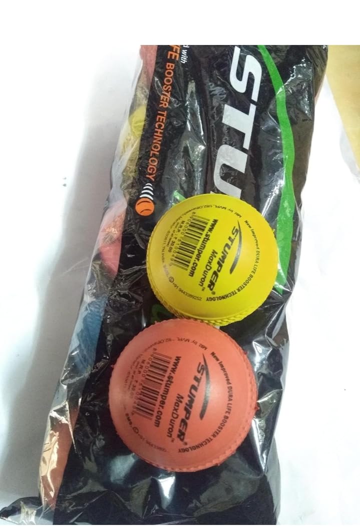 Stumper Multi-Coloured Cricket Practice Balls, Pack of 10-image-3