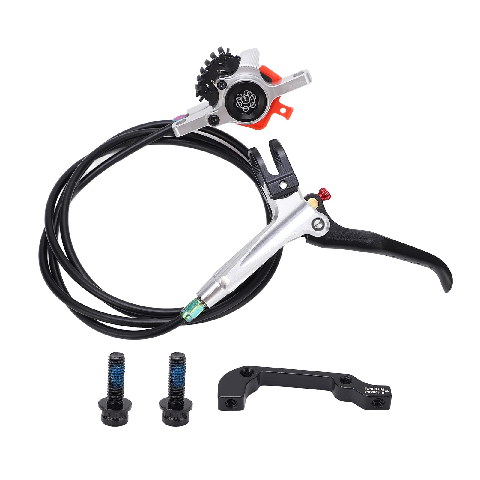 Étriers de frein à disque hydrauliques arrière pour vélo, rotor de 160 mm (Argent)