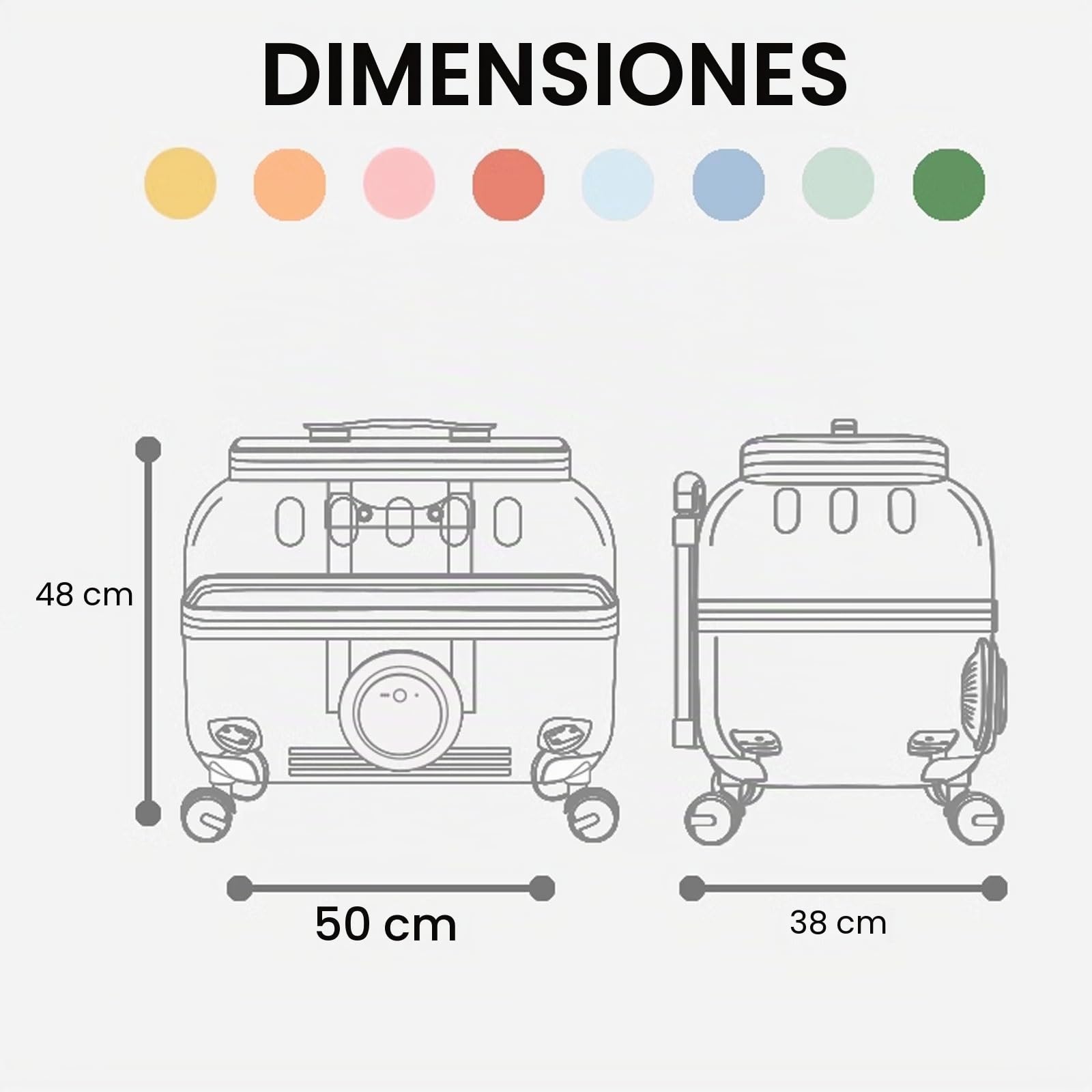 Transportin Rigido Transparente Gato Grande con Ruedas, Mochila Grande de Viaje con TelescóPicas Handle para Perros/Gatos de hasta 27 LB Uso en Exteriores (Color : Clear)