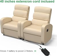 NOPWOK 2500 mAh Univerzális Akkumulátor Csomag Elektromos Fotelekhez - 2-Tűs Csatlakozóval Kanapékhoz, Emelő Székekhez, Relax Bútorokhoz 6