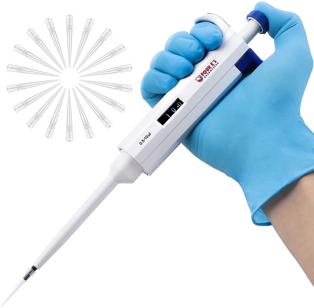 Buy FOUR E'S SCIENTIFIC 0.510ul Micropipette with 30pcs Universal