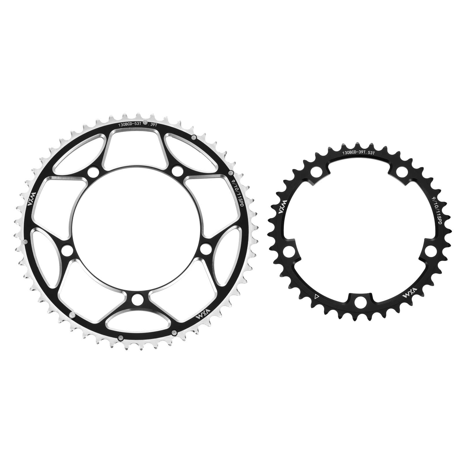HARFINGTON Bike Chainring Set Round Narrow Wide Aluminum Chainring Chainwheel for Road Bike