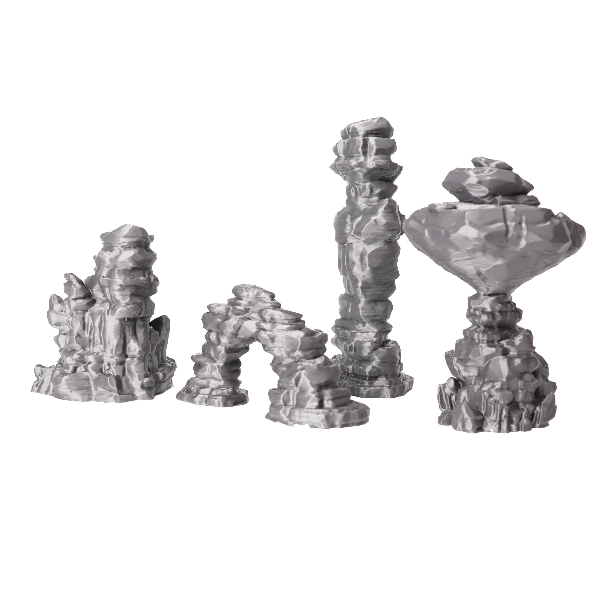 Tabletop Terrain Desert Canyon Rocks Set 3 for Star Wars Legion and Sci-Fi Wargames Dungeons and Dragons Fantasy and RPGs 28mm 35mm 1:47 (Small Set)