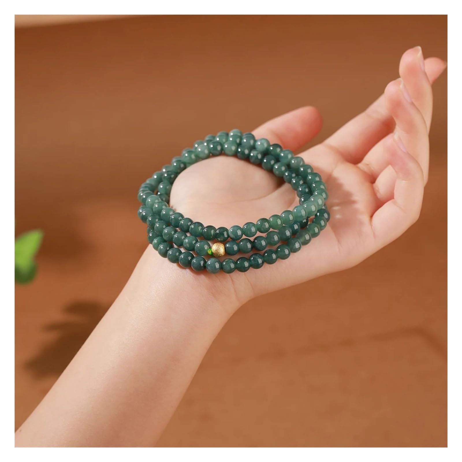 braccialetto di perline Braccialetti multistrato con perline in pietra naturale, da donna, vintage, tutti abbinabili, collane elastiche for yoga e meditazione