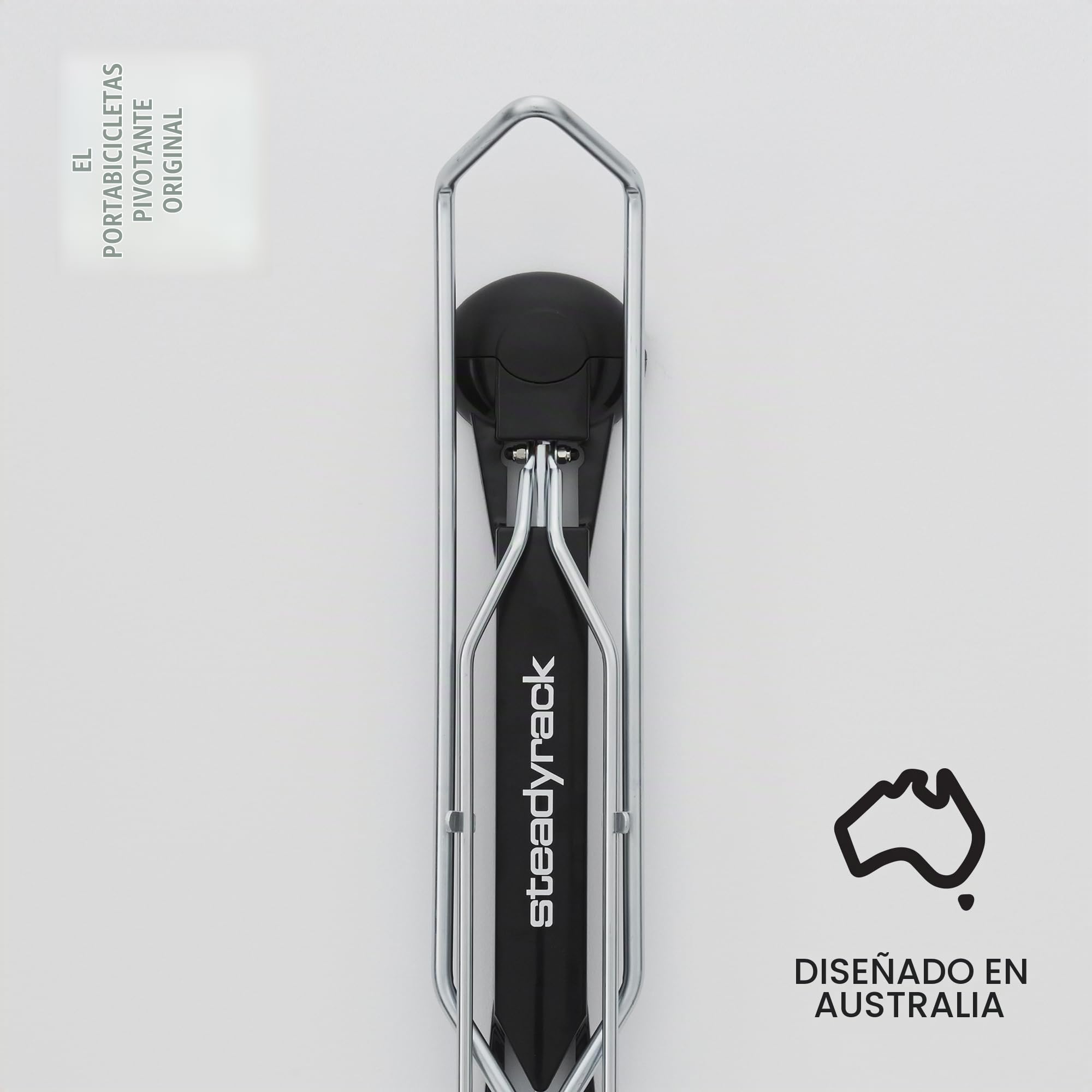 Steadyrack Portabicicletas - Soporte giratorio para bicicleta de montaña, soporta hasta 35 kg, apto para ruedas de 20 a 29 pulgadas y neumáticos de 2,1 a 2,8 pulgadas, montaje en pared plegable para