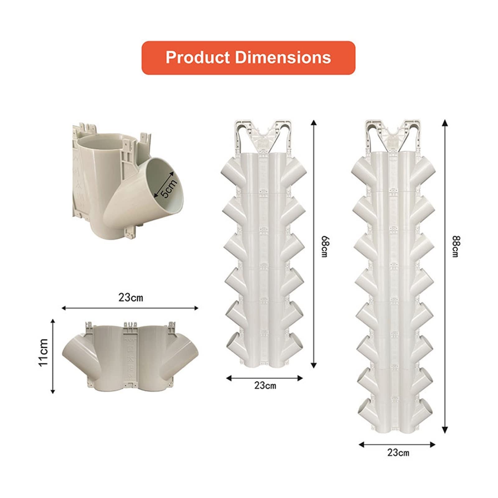Bukeey Hydroponisches Grow-Kit – 89x36x144 Cm, Mit 108 Pflanzlöchern & Zeitschaltuhr | Für Gemüse & Kräuter Drinnen
