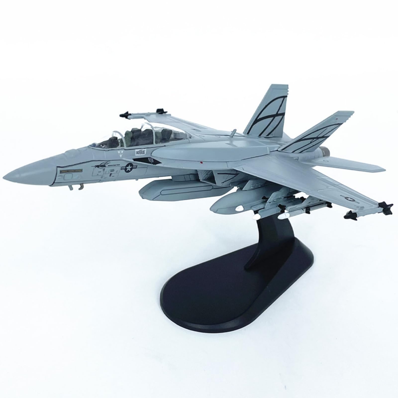 Modellino in 1:100 Stabile Aereo in Lega con Piedistallo Accattivante Velivolo Militare Miniatura per Mensola, 1 100 F/A-18F