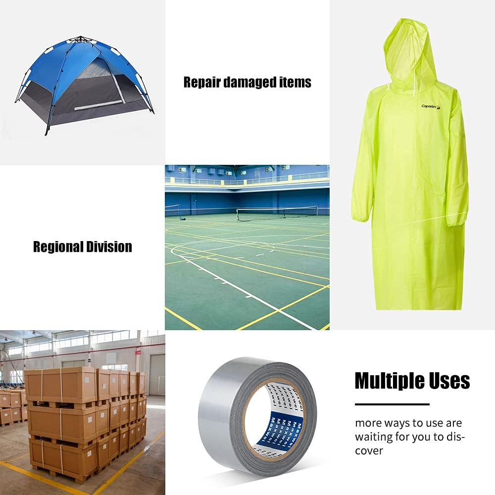 Duct Tape Heavy Duty Waterproof - 1.88 in 35 Yards No Residue Tearable Silver Duct Tape for Home Repair Use,Carpet Binding,Bundles : Industrial & Scientific