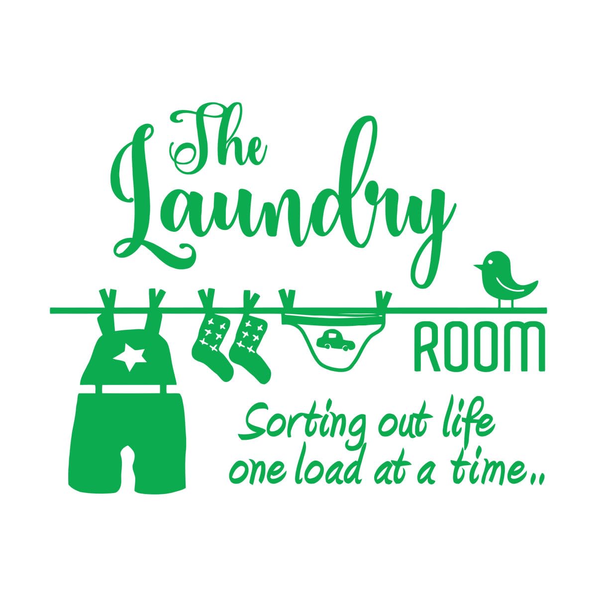 Lzhouting Wall Stickers 1403 Removable Home Decor Wall Stickers Laundry Room Vinyl Decals Muraux Bathroom Waterproof Wallpaper Decal Small - 33X42cm