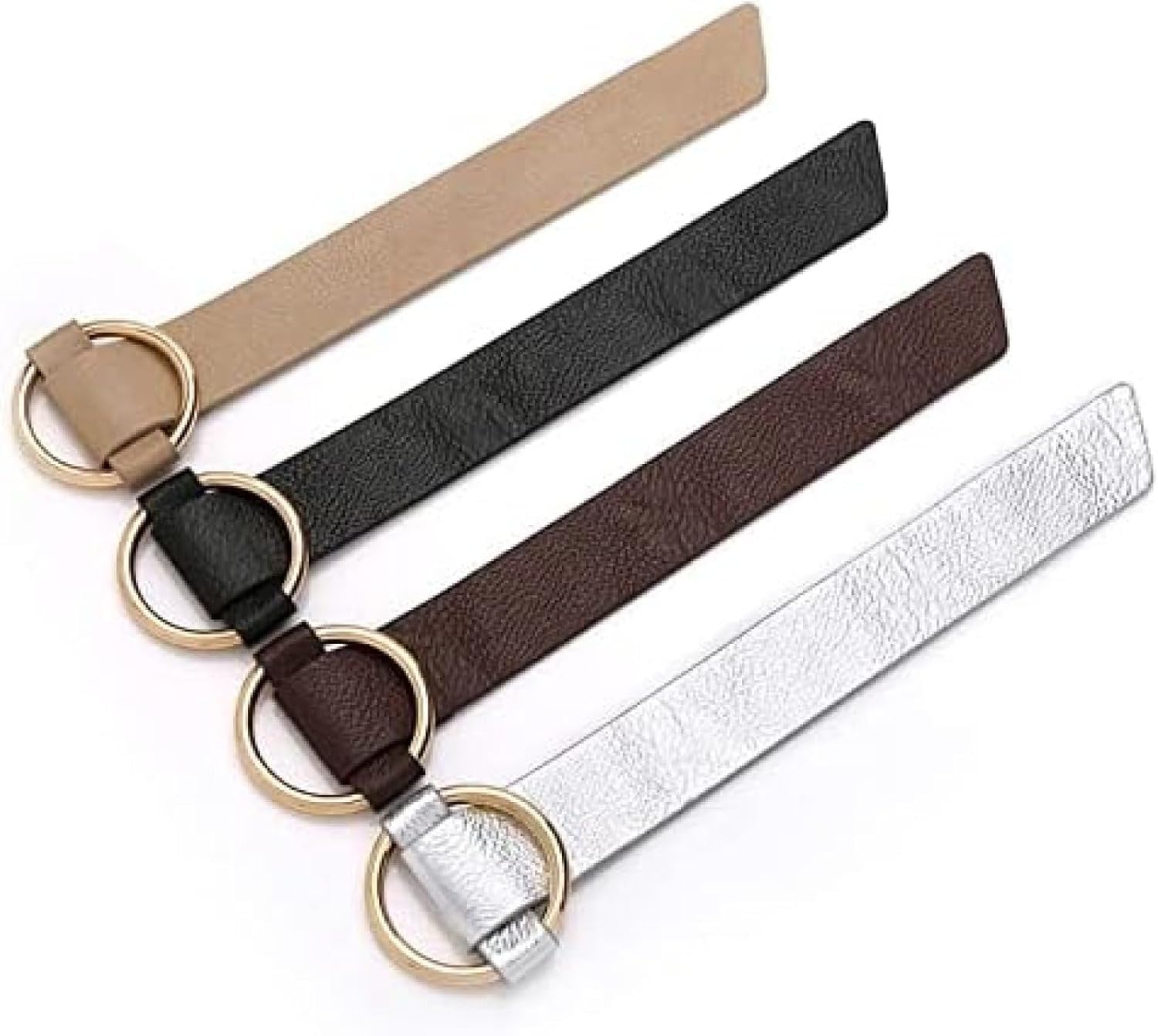 Portatovaglioli Rotondi in Pelle, Fibbia Regolabile per Tovaglioli in Pu, Elegante Ornamento da Polso, Portatovaglioli alla Moda per Ricevimenti, Cene, Banchetti, Decorazioni PE, Brown, Set of 12