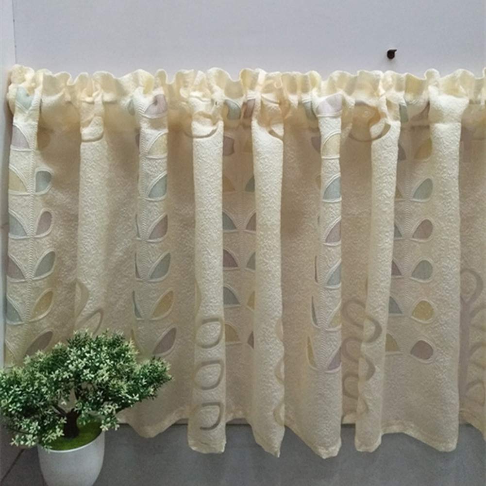 Cortina corta para ventana de baño y armario con tela a prueba de polvo