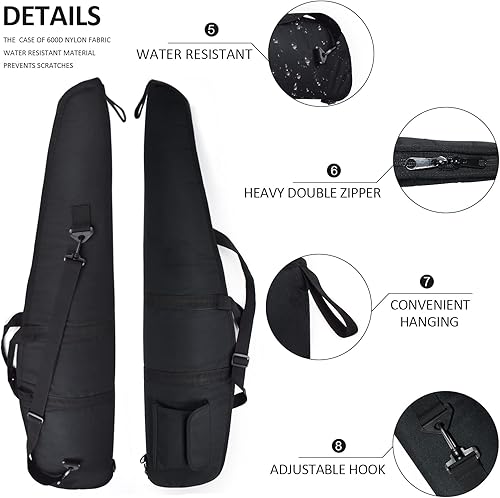 Miniatura 6 de AUMTISC Funda suave para pistola de rifle de 414549 pulgadas, bolsa de transporte para rifles de alcance con correa de hombro ajustable y bolsillo