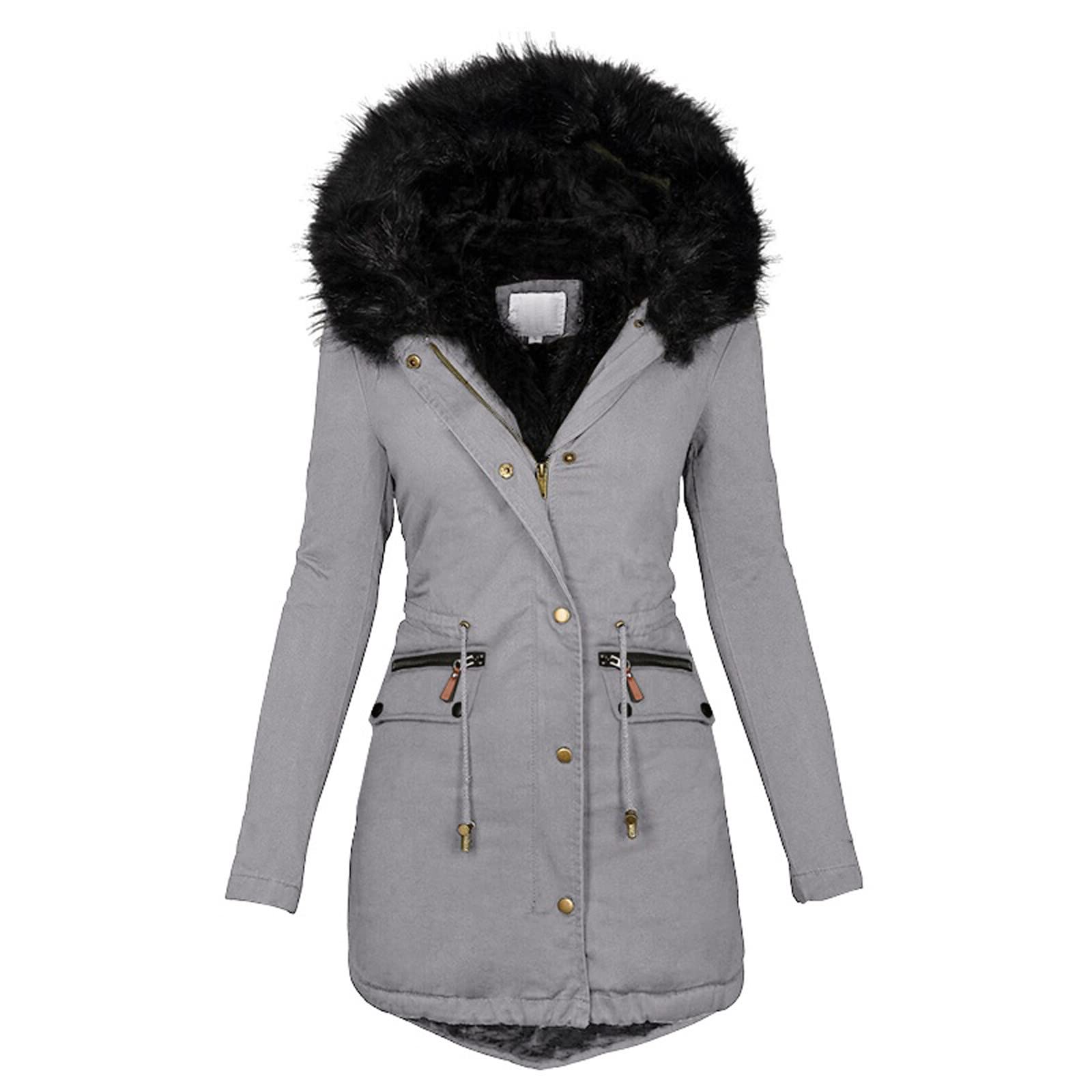 Damska kurtka zimowa z ciepłą podszewką, elegancka, długa, softshell, płaszcz z zamkiem błyskawicznym, parka zimowa, płaszcz zimowy, luźna kurtka