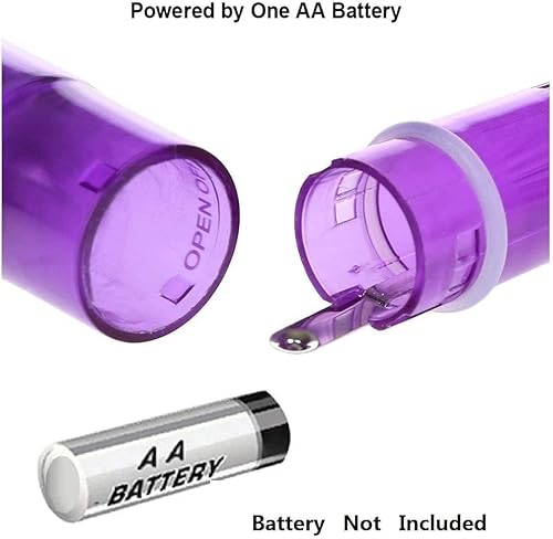 Miniatura 6 de Mini masajeador de mano con 4 cabezales de bolsillo para cuerpo, cara, cuello, cabeza, espalda (color azul y morado)