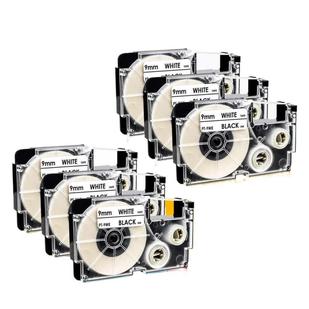 Kaseta z taśmą etykietową kompatybilna z drukarką klejącą 6PK XR-9WE XR-9W XR-9WE