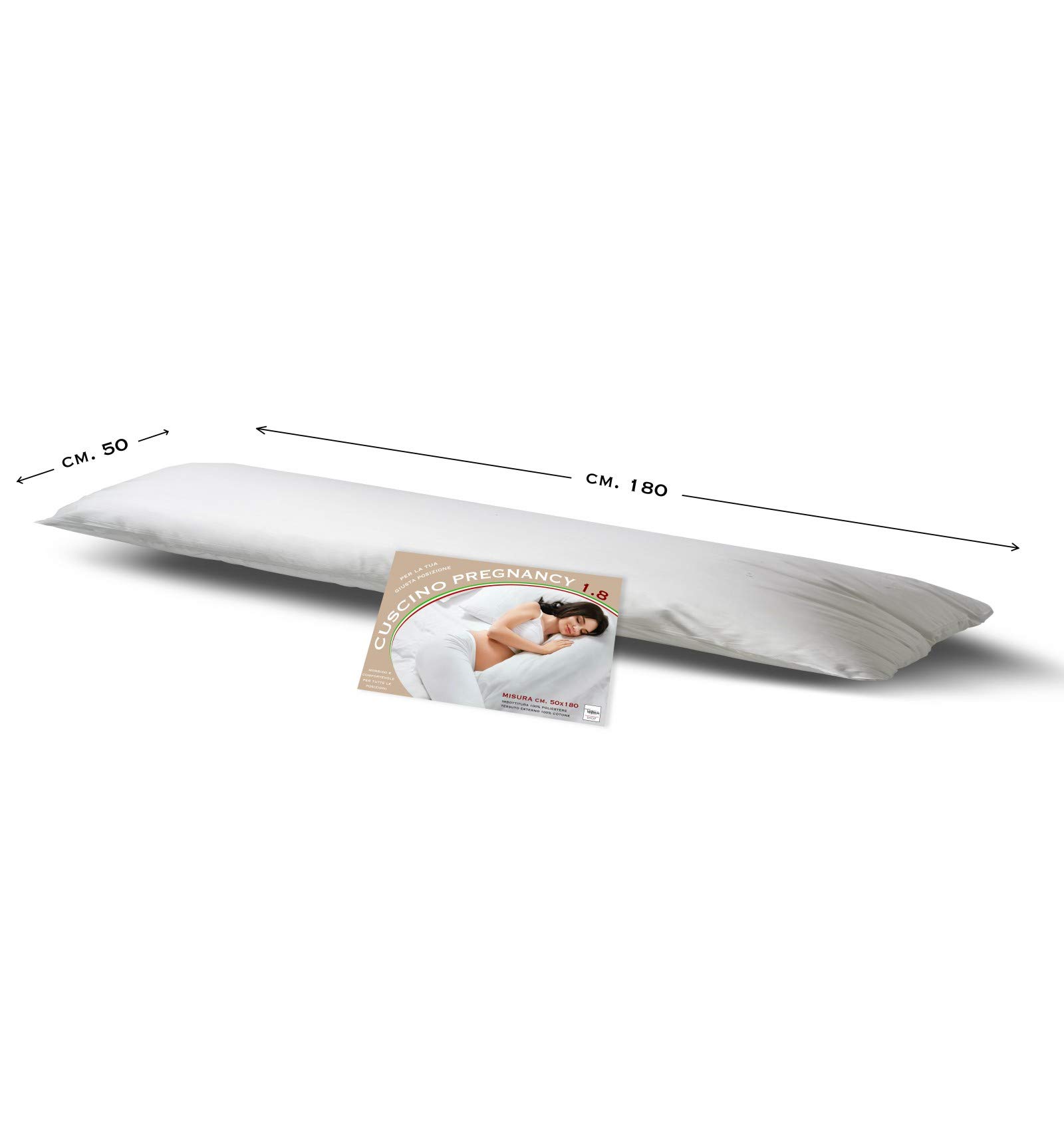 Tex Family Kopfkissen Für Doppelbett – Extra Lang 50x180 Cm, Hypoallergen & Klimatisiert | Hergestellt In Italien