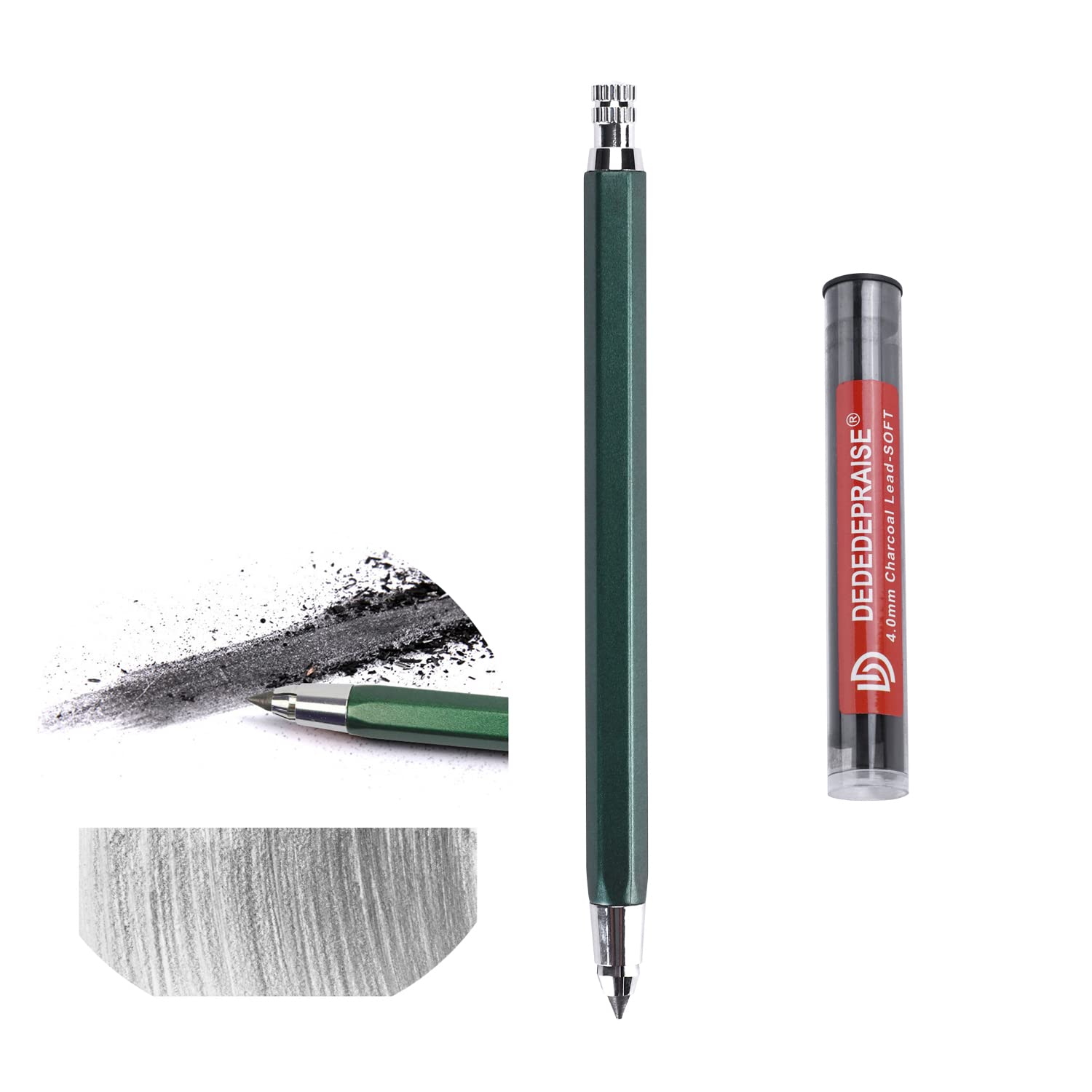 Amazon | シャープペンシル スケッチ 鉛筆 芯交換可能 4mm太い芯 鉛筆