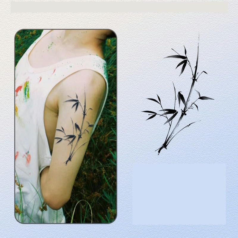 Amazon.com : 5 pcs Bamboo Leaf Tattoo Sticker Waterproof Long-Lasting  Shoulder Retro Literary Girl Small Fresh Collarbone National Style Tattoo :  Beauty & Personal Care