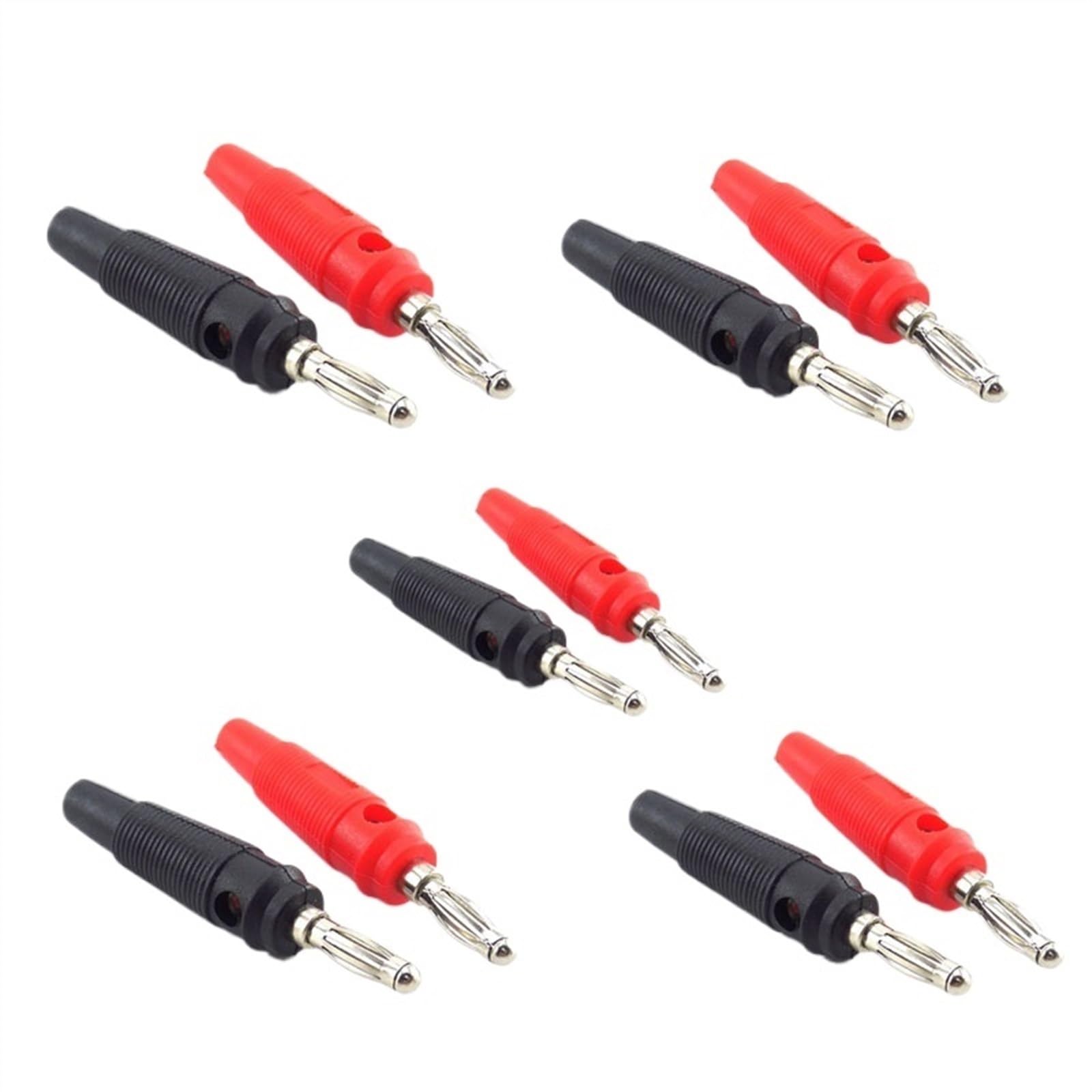 Conectores de Altavoz de Audio con Conector Banana de 4MM, Amplificador, Poste de encuadernación for Altavoz, Conector Jack Banana de 4mm for terminales de Cable, Rojo y Negro(5pcs Black)