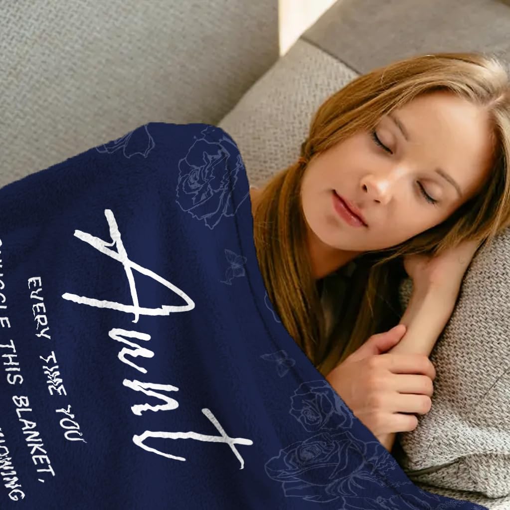 Aunt Gifts, Gifts for Aunts from Niece Nephew for Mothers Day, Aunt Birthday Gift, Auntie Gift Ideas Throw Blanket 50"x60" - Image 3