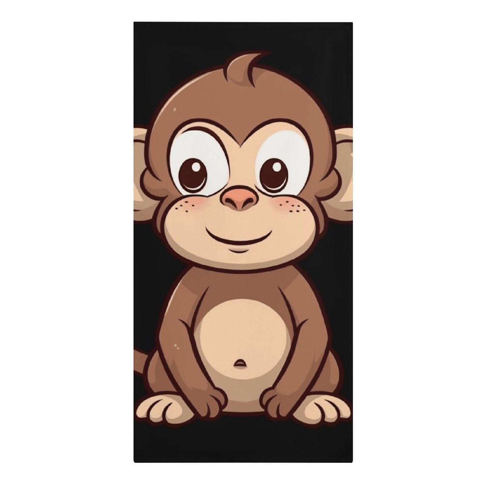 QMNLKH Cartoon Brown Monkey Beach Towel for Women, Large Microfiber Pool Towel for Men, Absorbent Swim Towels for Home, Lightweight Bath Towels for Camping, Yoga, 30.3"x61.4"