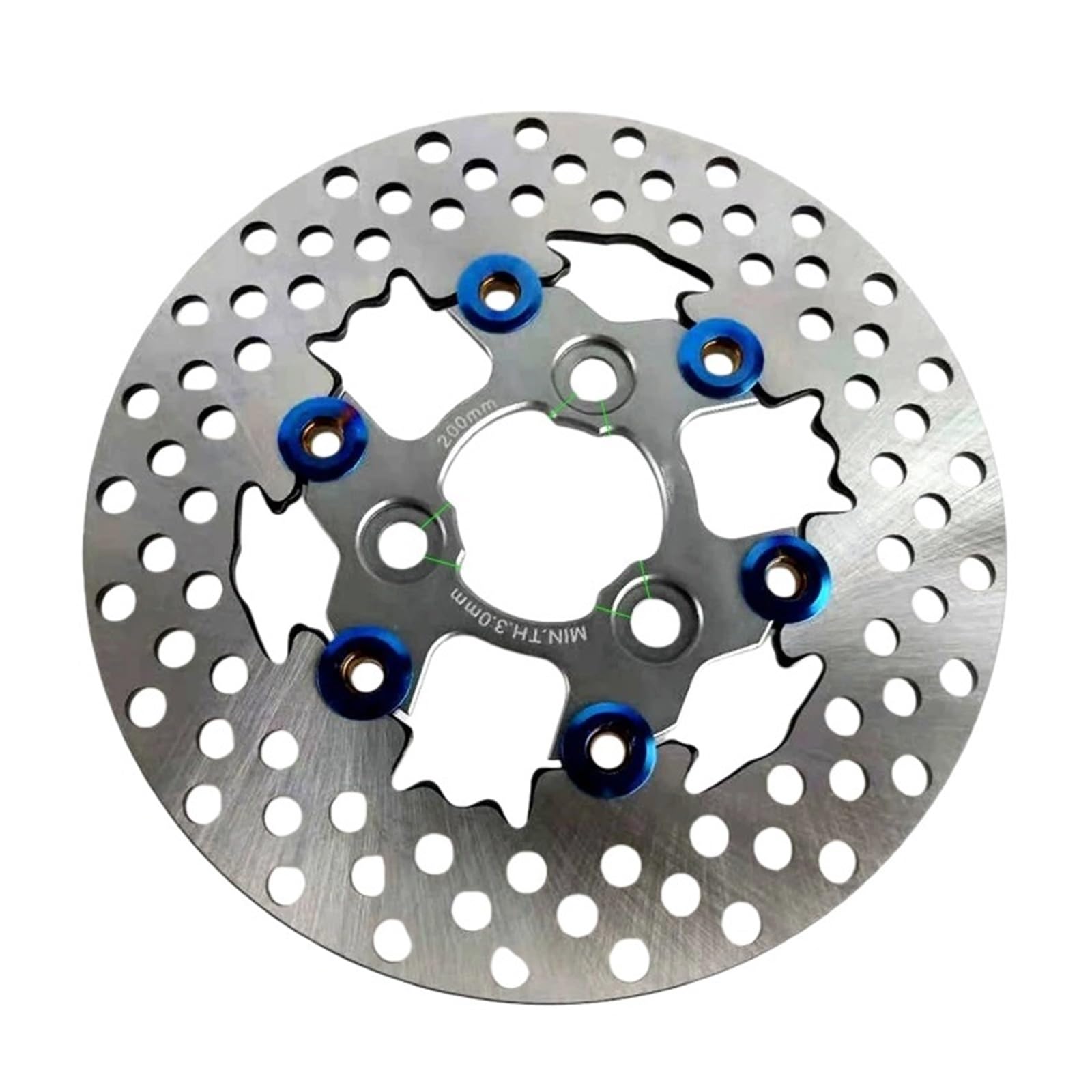 Disco freno flottante Freno A Disco Da 200mm 3 Fori 57mm 70mm Moto Flottante Rotore Pinza Universale Ruota Anteriore Posteriore Scooter Per DIO 28/34/35/36(57mm Grey A)