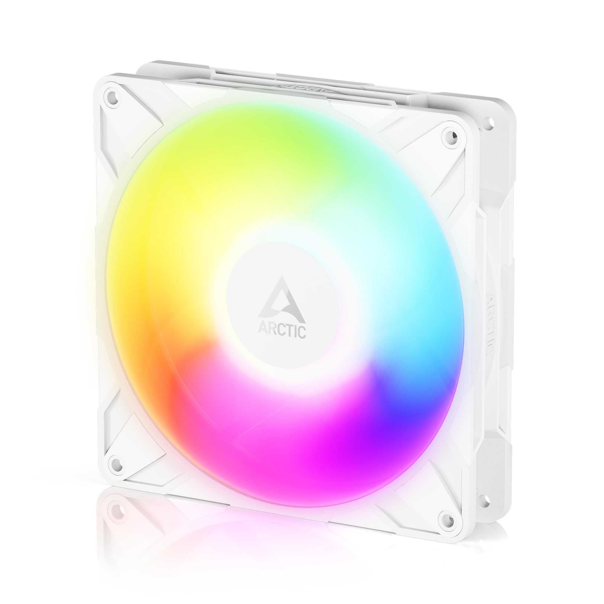 ARCTIC P14 Pro Reverse A-RGB – 140 mm Premium Fan with Reverse Airflow | PWM Fan with Y Cable Splitter | 400-2650 RPM | 0 RPM <5% PWM | 5V Digital RGB | hydrodynamic Bearing | 4-Pin - White-image-36