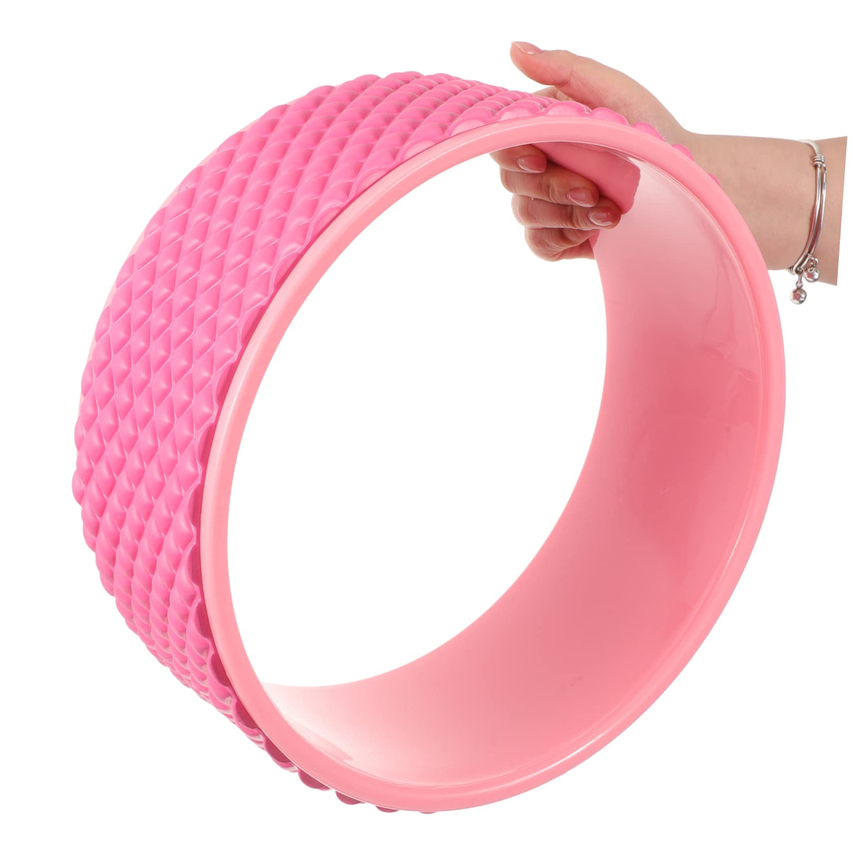 HANABASS Yoga Wheel Rückentrainingsrolle rutschfest für Bessere Haltung und Flexibilität Stabiler Fitness und Yoga Zubehör Geeignet für Anfänger und Fortgeschrittene Fördert