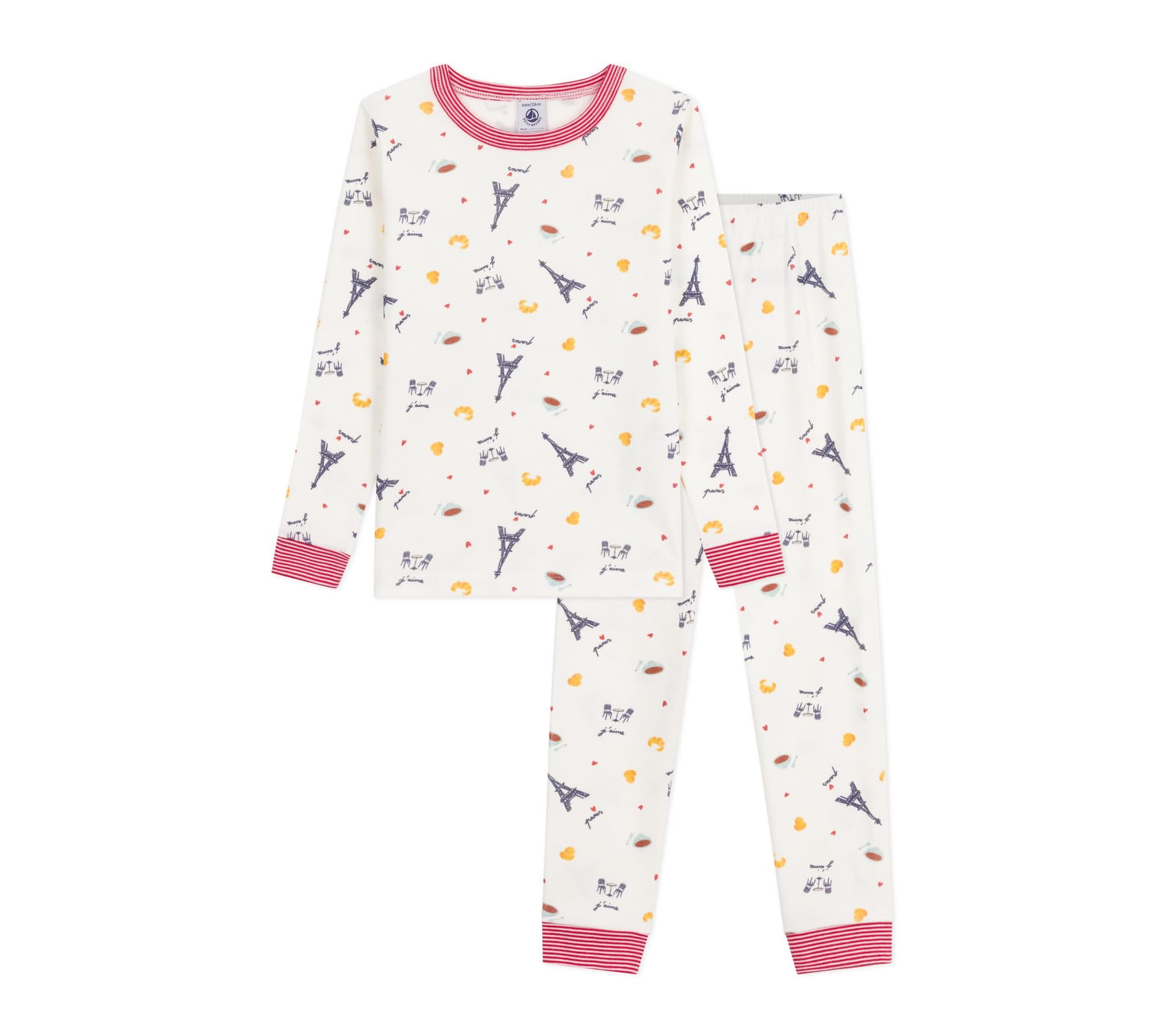 Petit Bateau Pyjama Enfant en Coton Jambes très ajustées imprimé