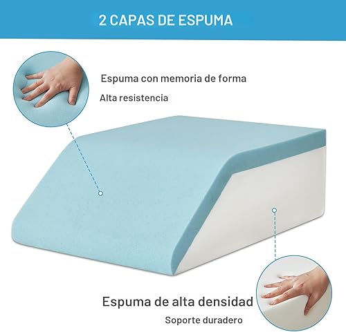 Miniatura 4 de Almohada de pierna con elevación de circulación sanguínea, cuña de pierna para elevación para hinchazón, almohada de elevación de piernas para