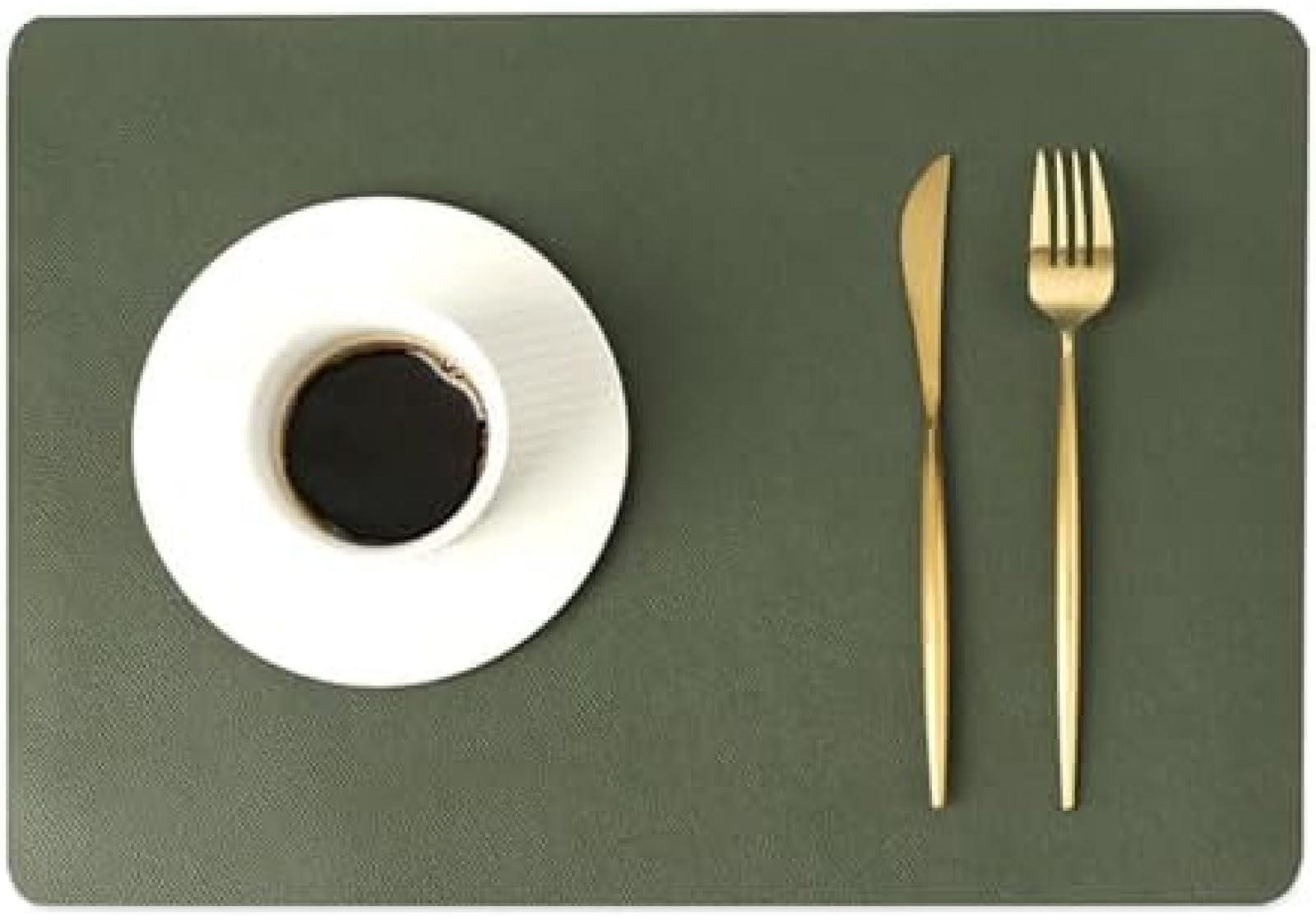 Set de table simili cuir bleu marine lot de 4 rectangulaires pour salle à manger