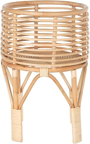 Miniatura 1 de KOUBOO Soporte para plantas de interior de ratán, pequeño, maceta natural marrón