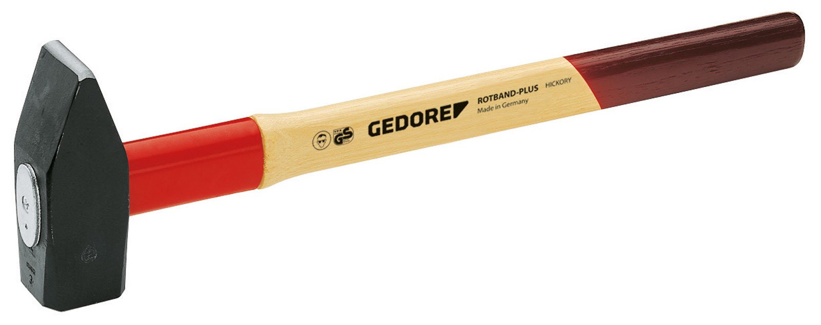 GEDORE609H-6 6Kg "Rotband" Sledge Hickory Hammer - Brown/Red/Bordeaux