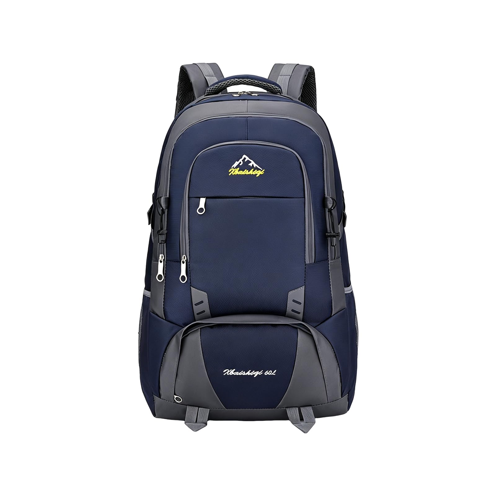 Zaino Escursionismo 60L Grande Zaino Campeggio con Sistema Dorsale Traspirante Zaini da Viaggio Outdoor Resistente All'acqua per Donna Uomo Arrampicata Sport Blu Scuro