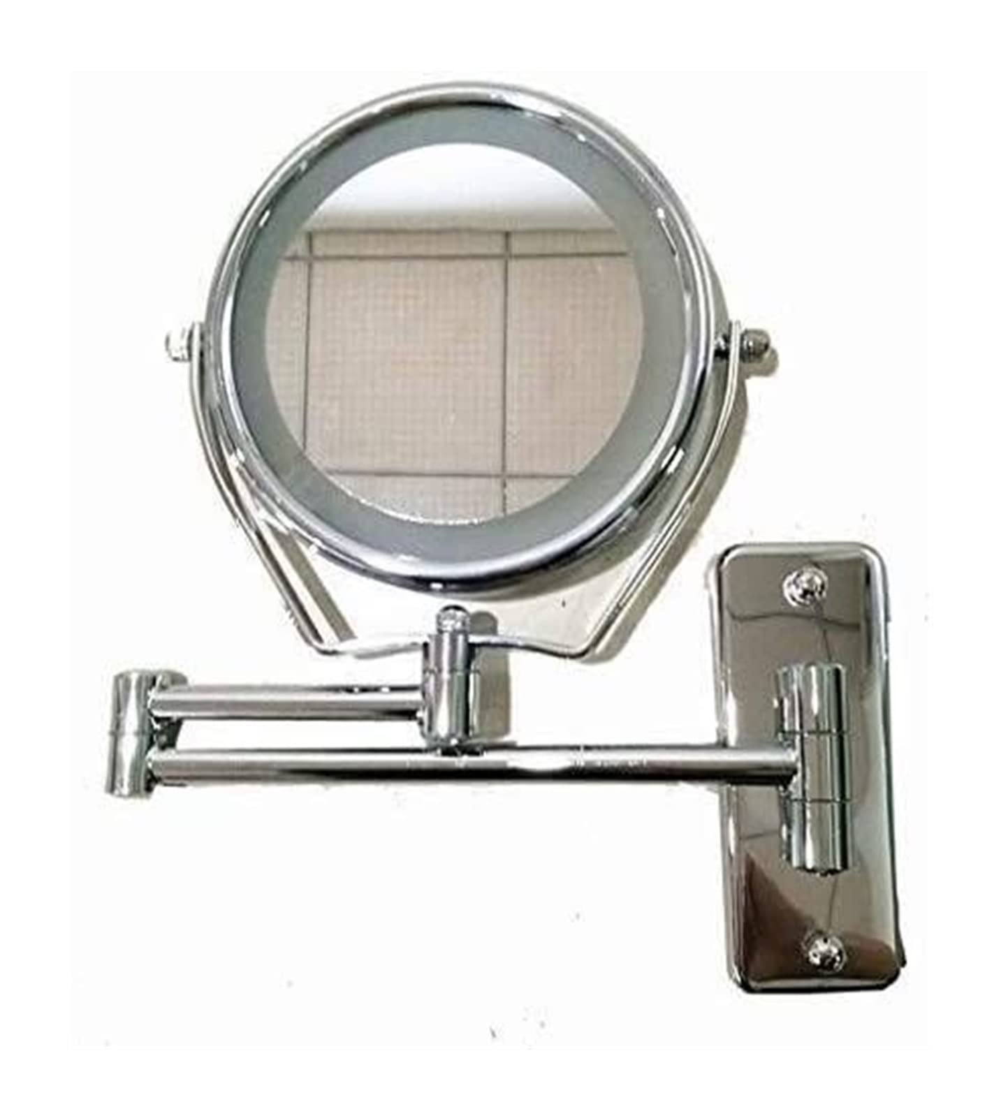 Miroir de maquillage mural LED grossissant miroir de salle de bain pivotant