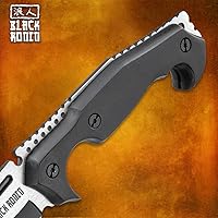 Vista 5 de Black Ronin Machete y funda Stealth Hoja de acero inoxidable de espiga completa Acabado negro y satinado Básculas ergonómicas de mango