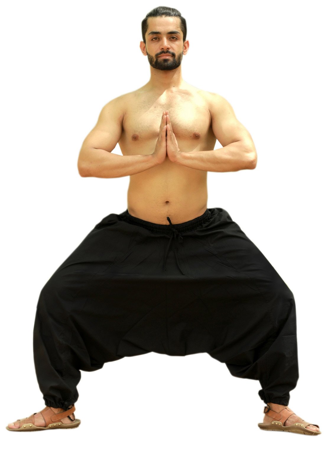 SARJANA HANDICRAFTS Pantalon de Yoga en Coton pour Homme