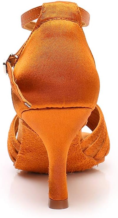 Dance and Sway - Women's Latin Dance Shoes Satin Professional Ballroom SalsaPractice Performance Dance Shoes - size 5.5