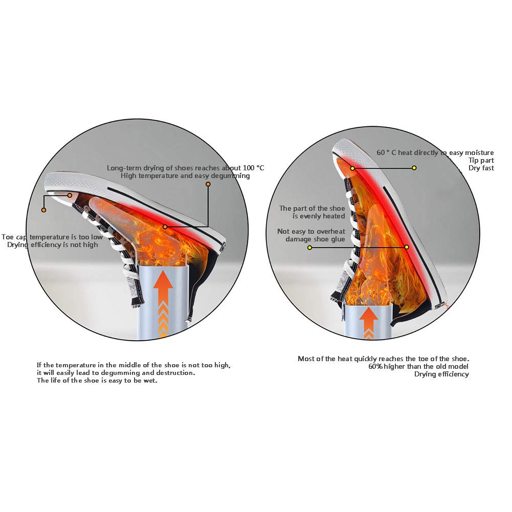 NANANA Séchoir pour Bottes et Gants - Déodorant Scalable Stérilisable Chauffage Gant Chaud Dehumidify, Idéal pour Le Ski Séchez Vos Chaussures et Moufles, Hauteur Rétractable 42-57cm