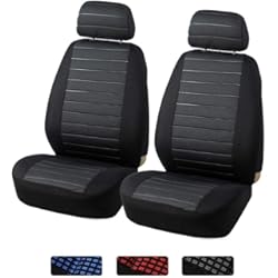 Fundas Asientos Ford Tourneo Connect TOYOUN Fundas Asientos Coche Universal Delantero Funda de Asiento para Coche Airbag Compatibles Juego de Protector Asiento Delantero Coche de 2 plazas Fundas para Asiento de Accesorios Automóvil, Gris