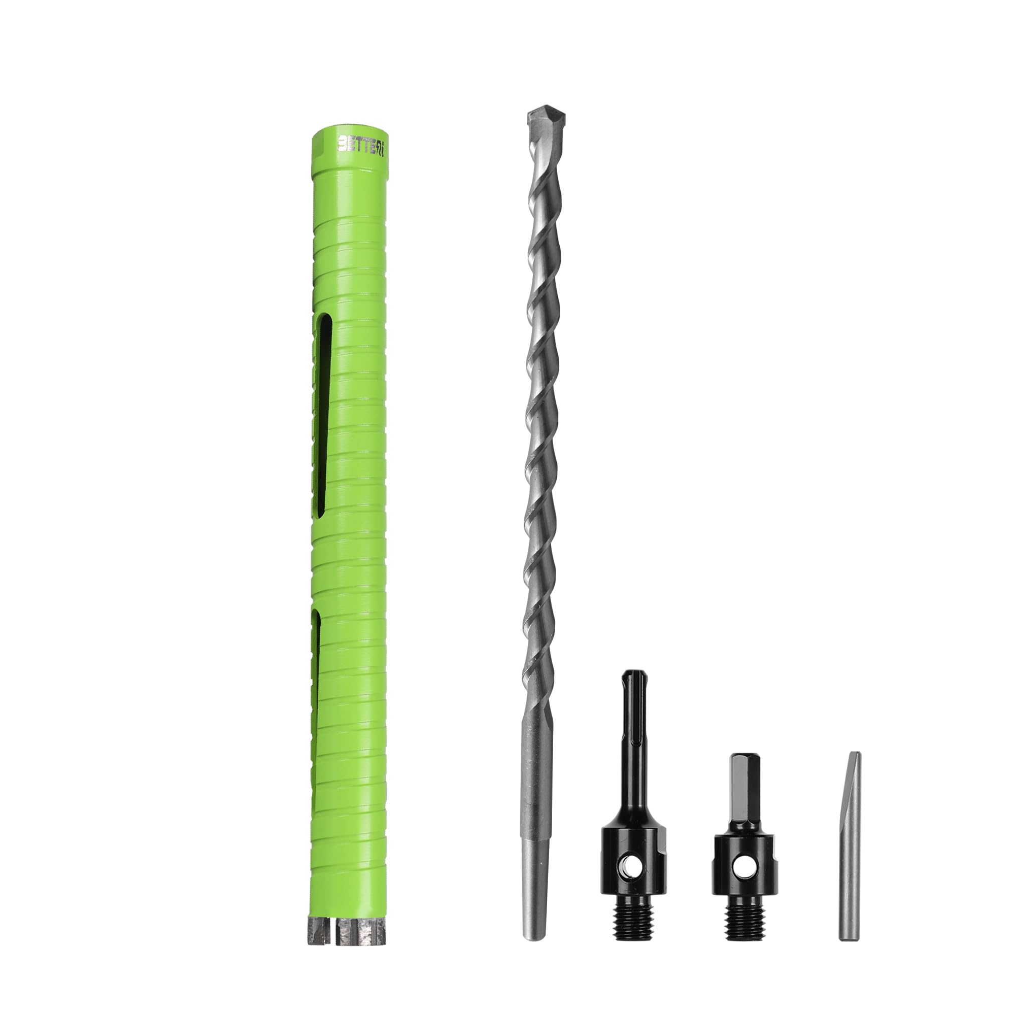 Dry Core Drill Bit Kit - 2.5" with Adapters -16