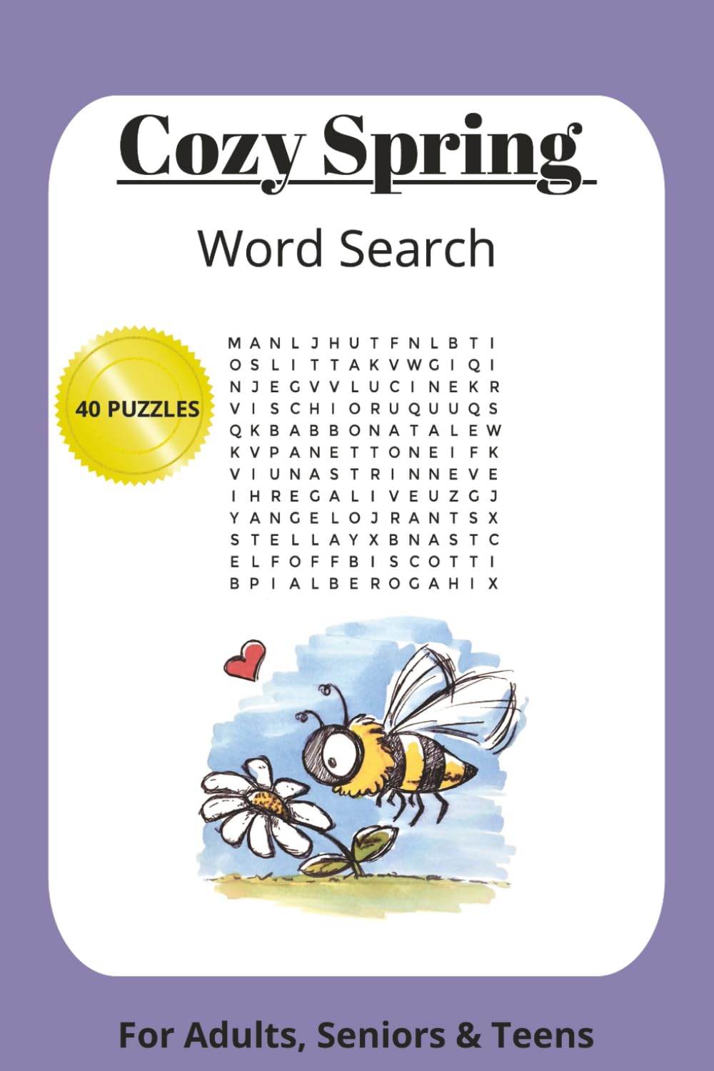 Cozy Spring Word Search For Adults, Seniors & Teens