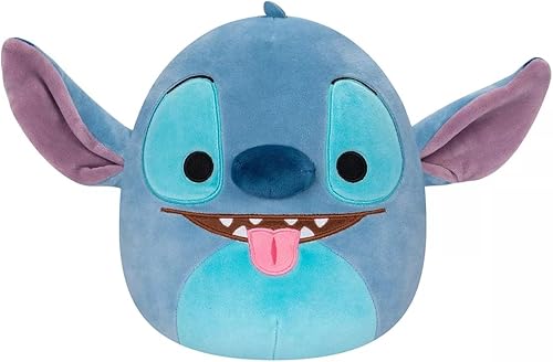 Squishmallows Stitch with Tongue Out 8 pulgadas - Peluche oficial KellyToy Ultrasoft Animal de peluche