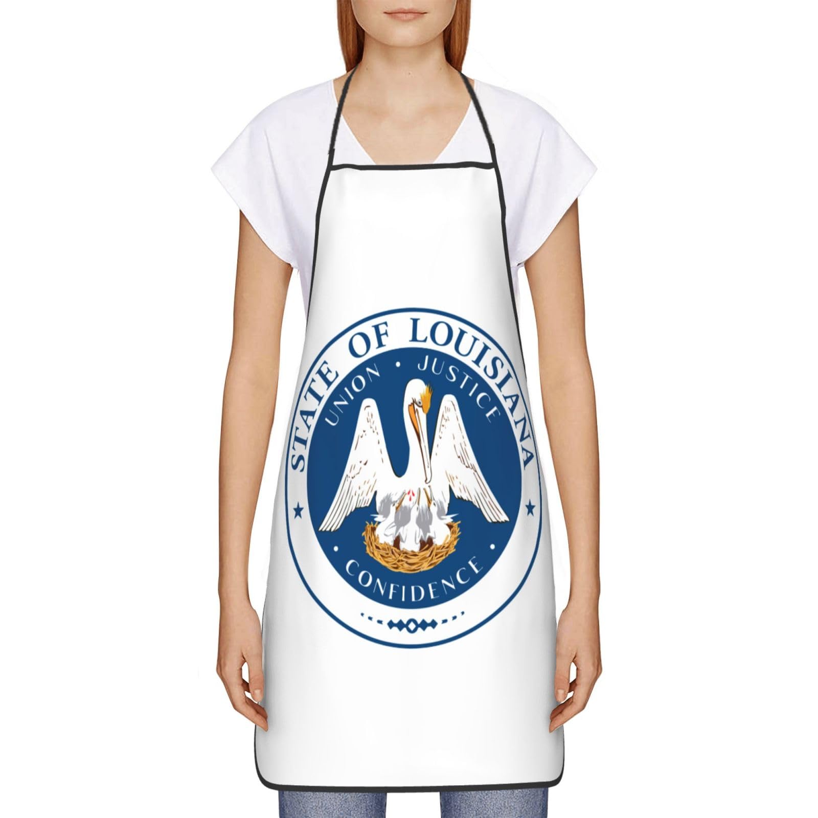 Tablier de cuisine unisexe avec drapeau et carte du Maine, doux et confortable pour homme et femme