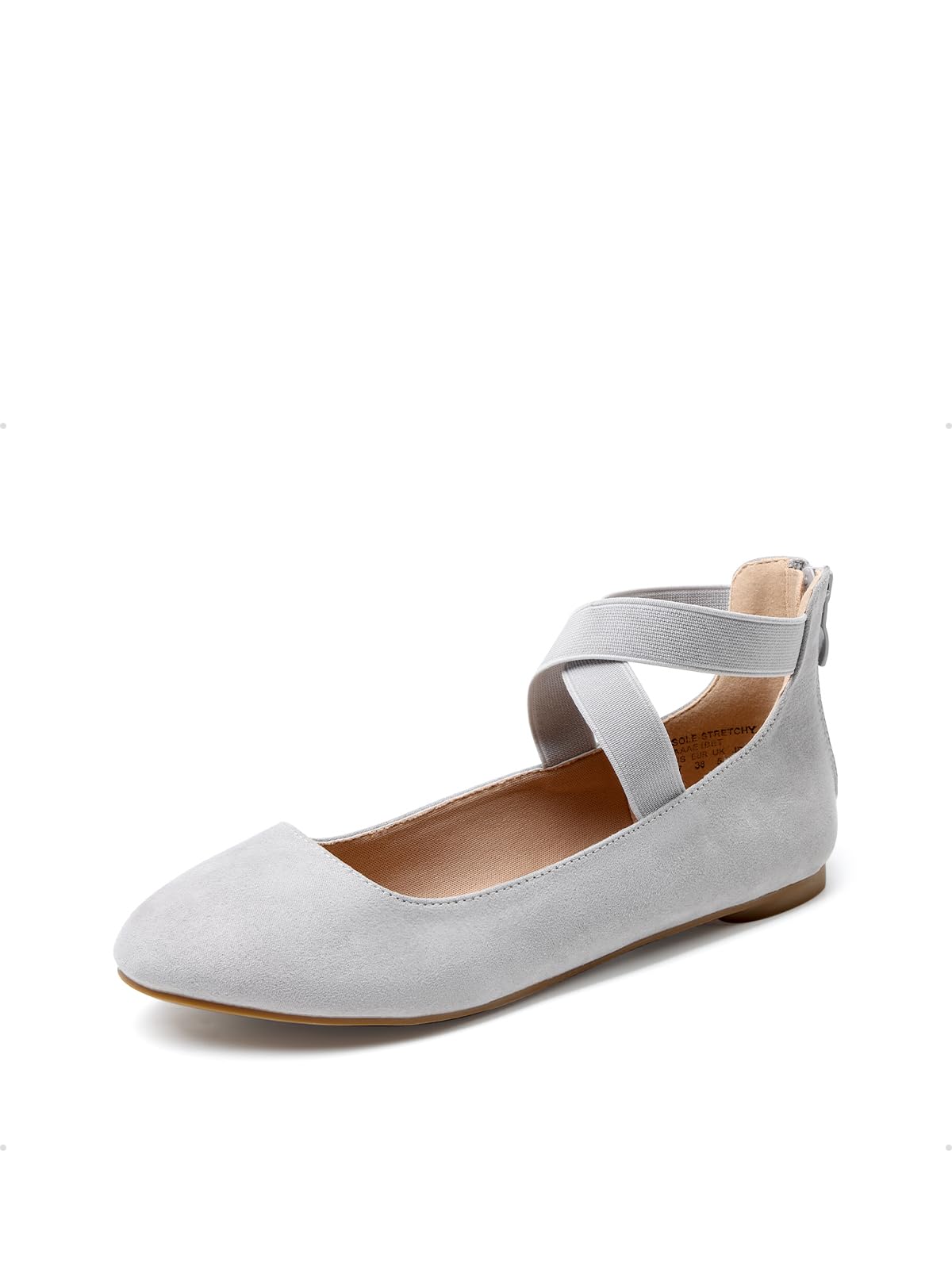 DREAM PAIRS Women's Comfortable Fashion Elastic Ankle Straps Flats Shoes
