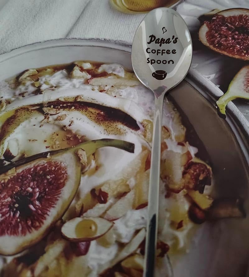 Miniatura 3 de Cuchara de café de regalo para papá de nietos y nietos, divertidas cucharas de café para abuelo, papá, amantes del café, regalos para el abuelo, día